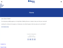 Tablet Screenshot of metrostaffingservice.com